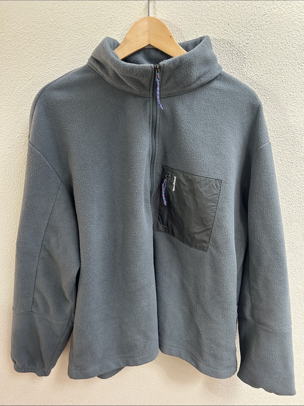 Patagonia Micro D half zip fleece pullover slate/grey size  XL